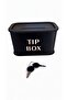 Lockable 2-Key Type Box Black Wooden Decorative Modern Designed - 3
