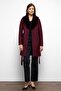 Shawl Collar Fur Waist Tied Coat Murdum 3093 - 2
