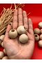 خرز خشبي خام 26 ملم (10 قطع) حقيبة مكرامية مستديرة تصميم خرز خشبي قطر الفتحة 10 ملم - 2