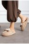 Cute Ribbon House Slippers Ribbon Non-Slip Sole Winter Women's House Dowry Slippers 4 Seasons - 3