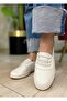 Women's Perforated Soft Leather Casual Shoes - 3