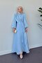 Pırıl Tie-Up Evening Dress Baby Blue - 3