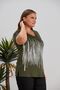 Viscose Fabric Plus Size Short Sleeve Stone Embroidery Detailed Mother Combed Cotton Blouse