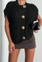 Soft Textured Knitwear Vest with Large Button Detail Aw25Yl0004 - 3