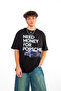 V4 Need Money for Porsche Printed Oversize Unisex Black T-Shirt