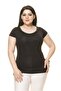 Women's Plus Size Black Pearl Stone Embroidered Bodysuit 17E-70013-1 - 3