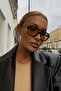 Unisex Glamor Sunglasses Black Orange