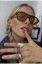 Unisex Glamor Sunglasses Black Orange - 4