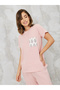 Aztec Print Pocket Short Sleeves T-Shirt and Pyjama Set - 2