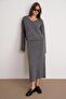 6961 Women's Knitwear Sweater Skirt Set Anthracite - 5