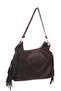 Merilda Leather Suede Shoulder Bag with Tassel Detail - 2