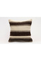Vintage Throw Pillow Cover Made of Handmade Rug, Wool, 40X40 cm