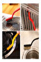 3 Pieces Wire Brush Copper Plastic Iron Brush Detailed Cleaning Set Multi-Purpose Cooker Cleaning - 3