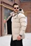 Long Puffer Coat with Chest Pockets and Fur Lining Pldp 2957_50456-1