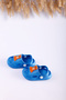 Children's Blue Orthopedic Non-Slip Sole Children's Sandals Slippers with Teddy Bear Figure - 2