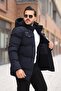 Long Puffer Coat with Chest Pockets and Fur Lining Pldp 2957_50456-1 - 3