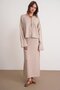 6961 Women's Knitwear Sweater Skirt Set Beige