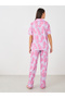 All-Over Pineapple Print Pompom Pocket Shirt and Pyjama Set - 7
