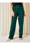 Pack of 3 - Lace Trim Cami- Solid T-Shirt and Checked Pyjama Set - 4