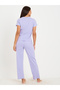 Solid Cotton T-Shirt and Pyjama Set - 5