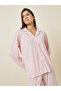 Long Sleeve Jersey Button Through Shirt and Pyjama Set - 2