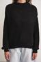 6700 Women's Stand Collar Balloon Knitwear Sweater Black - 4
