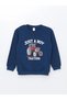 Lcw Kids Indigo Crew Neck Long Sleeve Baby Boy Sweatshirt and Sweatpants 2-Piece Set - 2