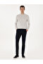 Navy Blue Slim Fit Elastic Waist Canvas Trousers 50309952-Vr033 - 3