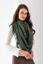 Women's Plain Triangle Scarf - Tasseled Knitwear and Shoulder Shawl |   Hand Knitted Soft Wool Yarn Special Production