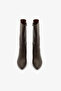 Brown Genuine Leather Side Zipper Heeled Short Women's Boots - 3
