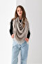 Women's Plain Triangle Scarf - Tasseled Knitwear and Shoulder Shawl |   Hand Knitted Soft Wool Yarn Special Production - 7