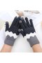 Women's Gloves, Wavy Pattern, Touchscreen Function, Acrylic Material Tric - 4