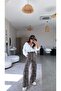 Leopard Patterned Silk Satin Trousers - 2