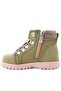 Griffon Genuine Leather Green Glitter Zippered Winter Baby Girl Boots - 5