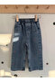 Girl's Jeans with Ribbon Detail - 2