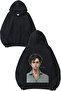 You 4 Design Back Printed Black Hooded Sweatshirt