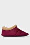 Unisex Winter Home Slippers with Wool Inside, Burgundy