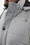 Striped Slim Fit Hooded Puffer Men's Vest Gray - 40950.25K - 2
