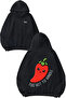 Chilli 3 Design Back Printed Black Hooded Sweatshirt