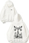 Mayhem 1 Design Back Printed White Hooded Sweatshirt