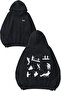 Fishher 2 Design Back Printed Black Hooded Sweatshirt