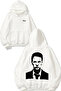 Fight Club 1 Design Back Printed White Hooded Sweatshirt