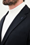 Straight Slim Fit Bag Pocket Drawstring Elastic Waist Wool Men's Suit Navy Blue - 45417.25K - 2