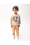 100% Cotton Abstract Pattern Printed 2-5 Years Old Crew Neck Long Sleeve Bottom Top Set Boys' Set