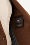 Straight Slim Fit Bag Pocket Mono Collar Wool Men's Jacket Camel - 44310.24K - 6