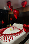 Foil Balloon and Artificial Rose Petal Set Romantic Party Decoration Package Valentine's Day