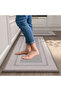 Set of 2 PCs Premium Anti-Fatigue Kitchen Mats, Non-Skid Natural Rubber Kitchen Floor Mats,