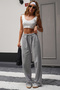 Gray Summer Lycra Cotton High Waist Wide Leg Palazzo Fabric Trousers - 7