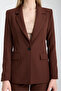 Button Detailed Jacket Pants Set Brown - 3