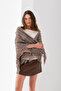 Openwork Tassel Women's Triangle Shawl - Soft and Stylish Textured Shoulder Scarf |   Hand-Knitted Look - 5